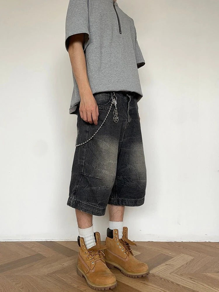 Y2K Black Denim Jean Shorts Jorts