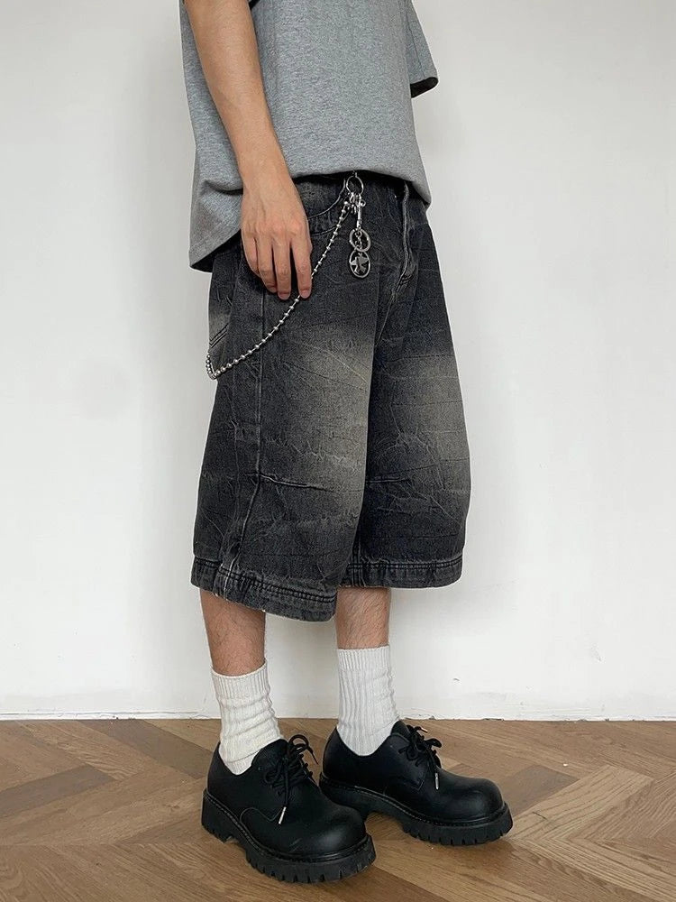 Y2K Black Denim Jean Shorts Jorts