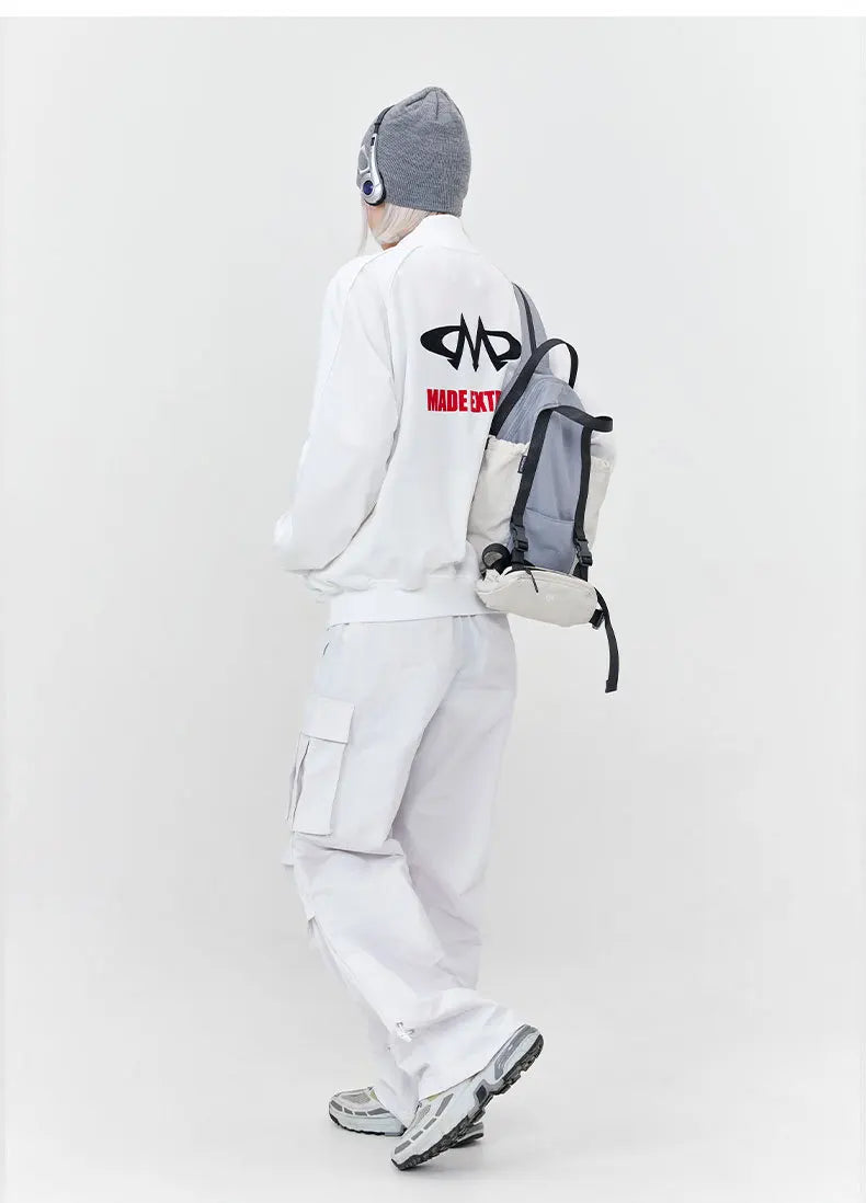 Y2K Black White Streetwear Jacket