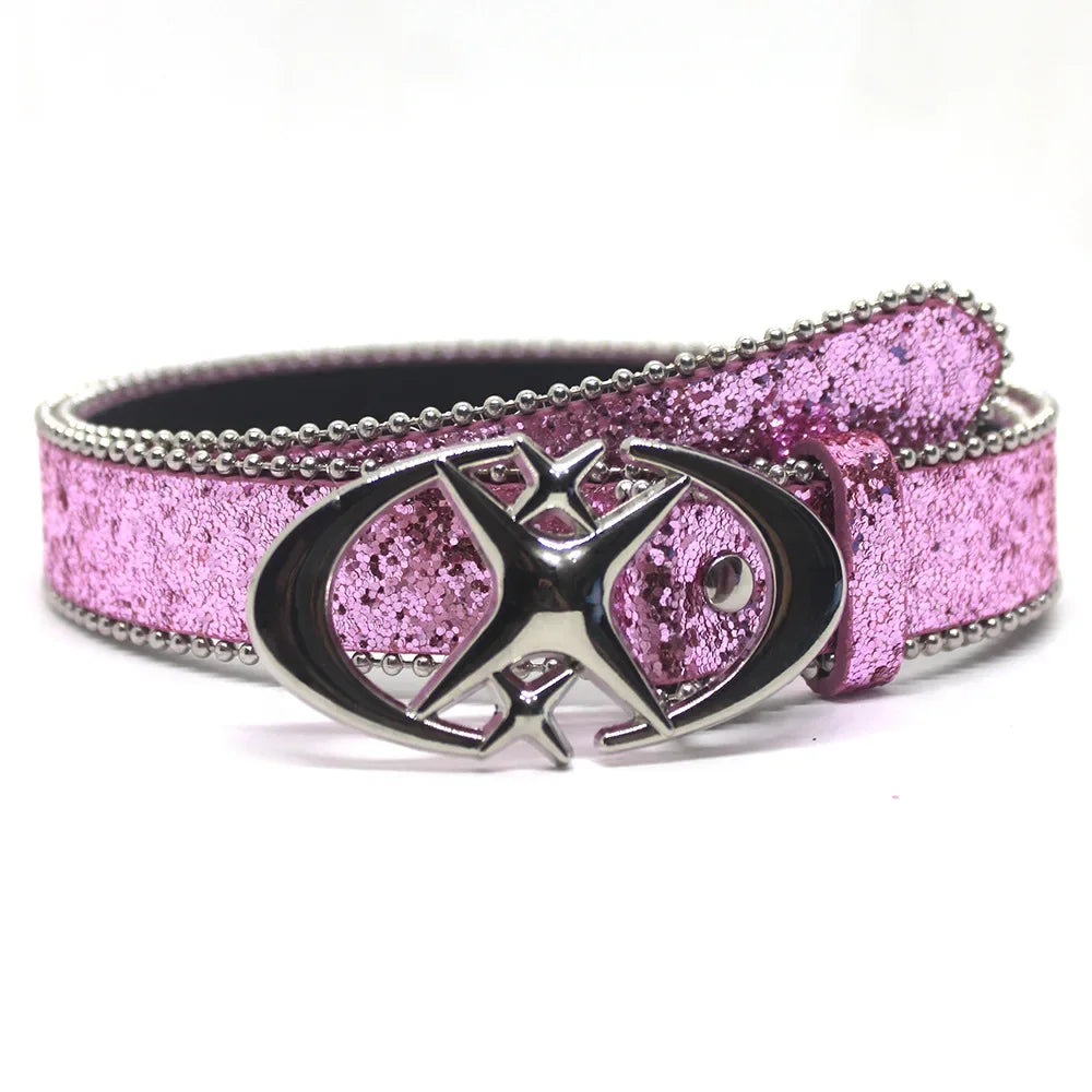 Y2K Bling Star Faux Diamond Rhinestone Belt
