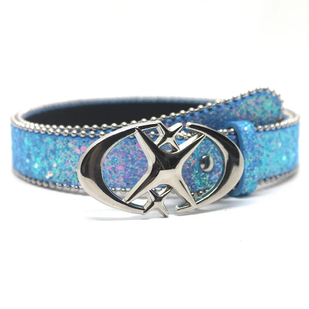 Y2K Bling Star Faux Diamond Rhinestone Belt
