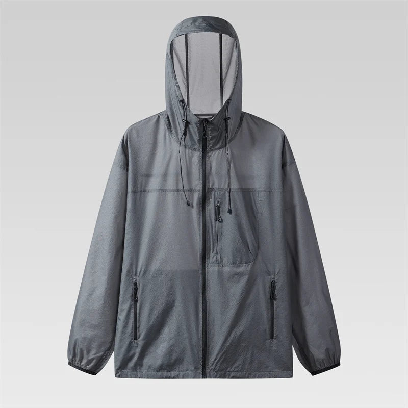 Y2K Block Zip Up Hiking Windbreaker