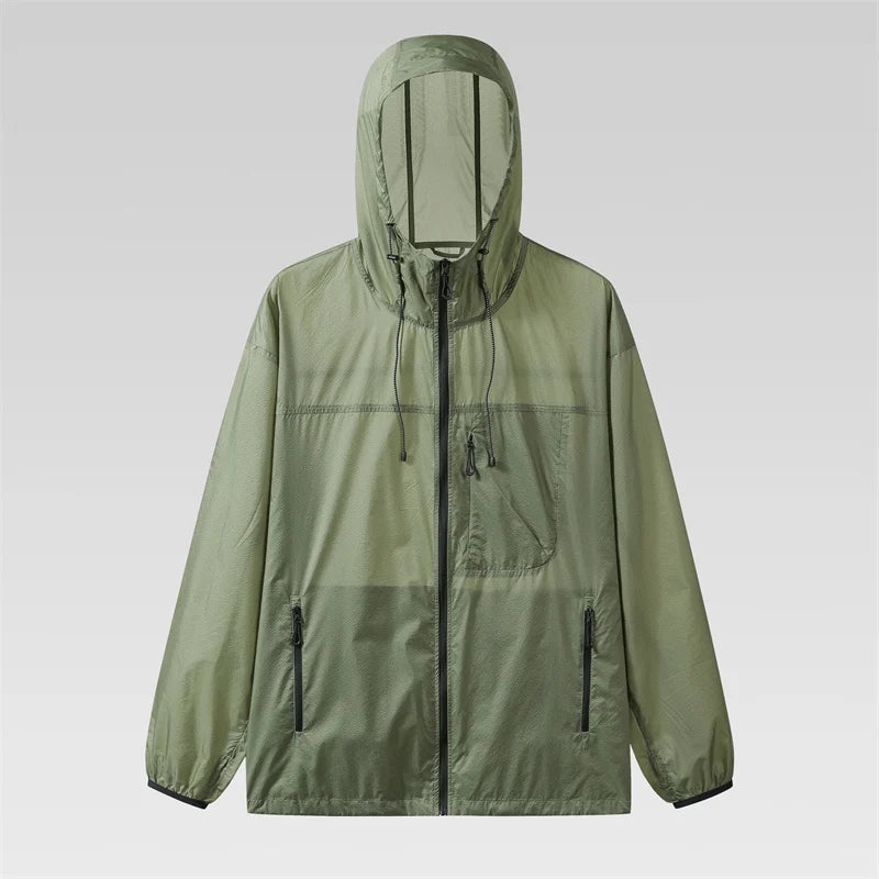 Y2K Block Zip Up Hiking Windbreaker