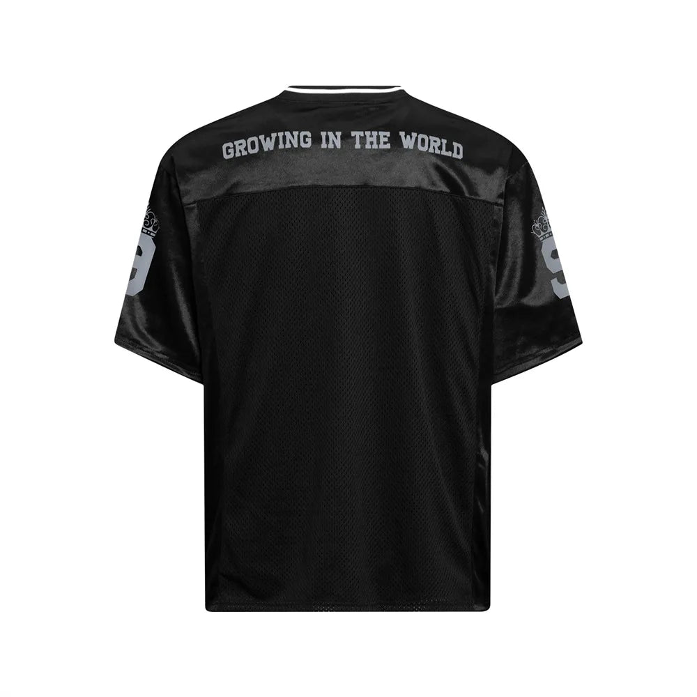 Y2K Blue Accent V Neck Football Jersey