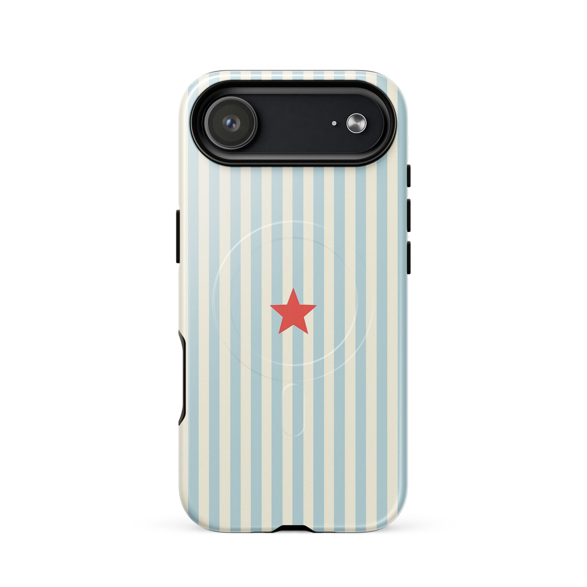 Y2K Blue Striped MagSafe Case