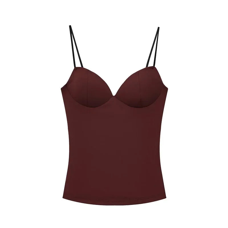 Y2K Bodycon Backless Low Cut Crop Top