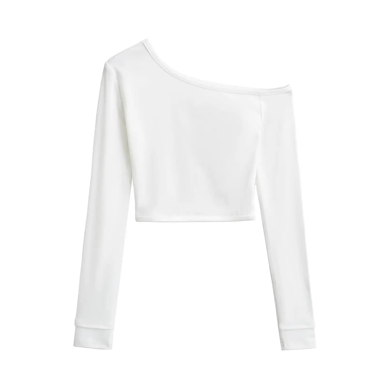 Y2K Bodycon Off Shoulder Long Sleeve Crop Top