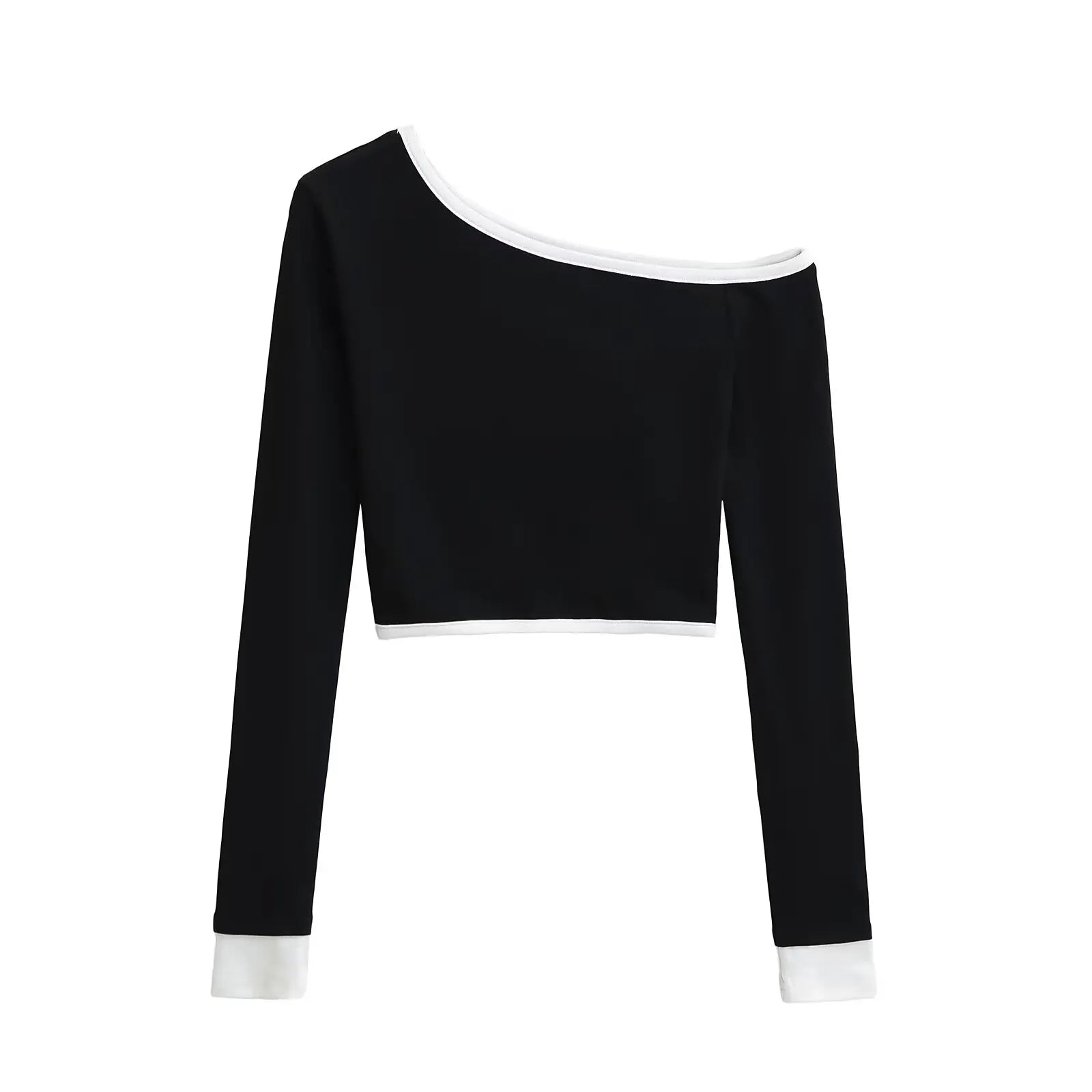 Y2K Bodycon Off Shoulder Long Sleeve Crop Top