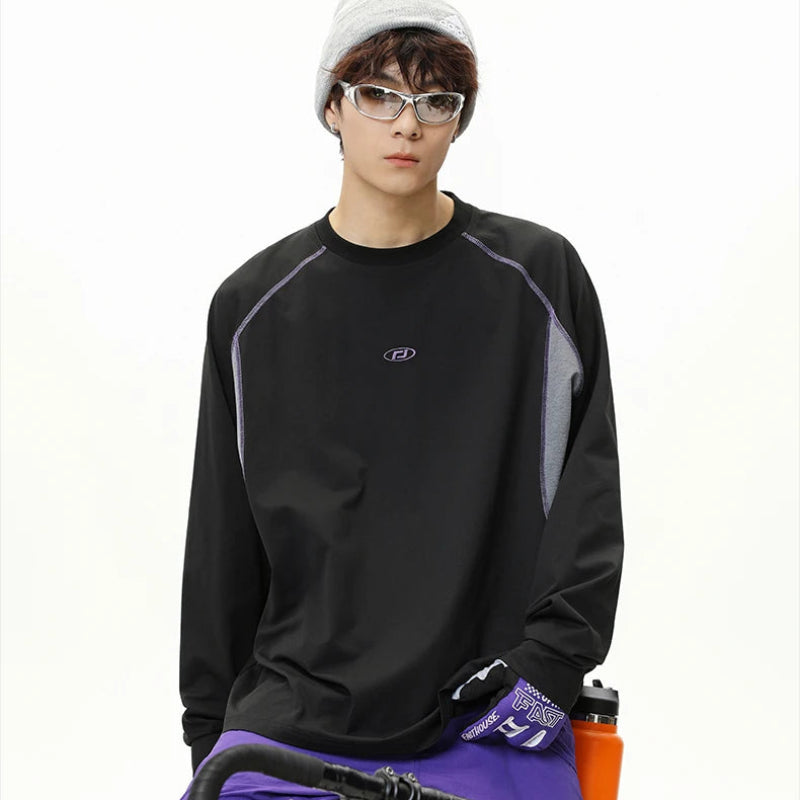 Y2K Breathable Embroidered Loose Long Sleeve Top