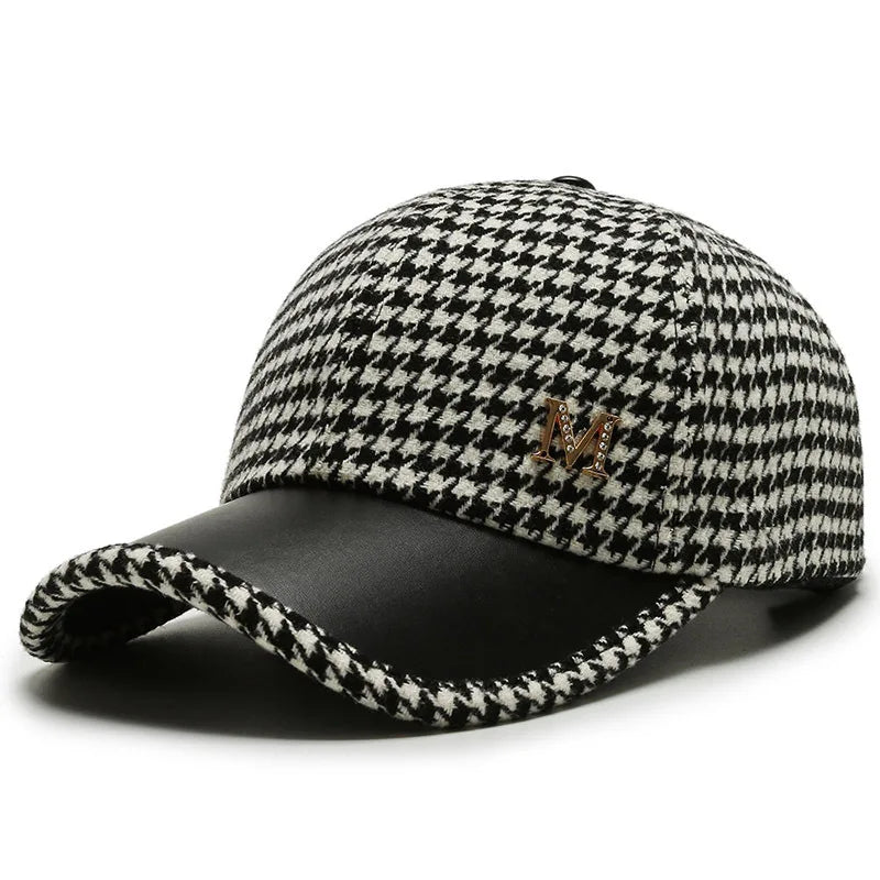 Y2K British Plaid Baseball Cap