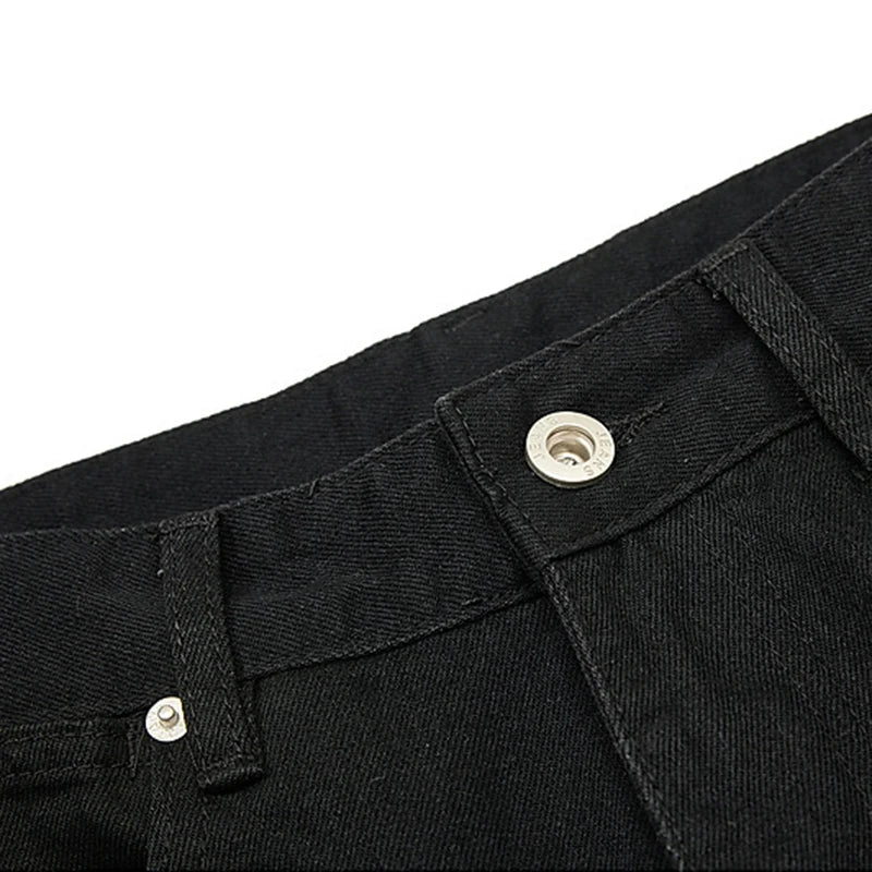 Y2K Buckle Decoration Micro Flared Jeans