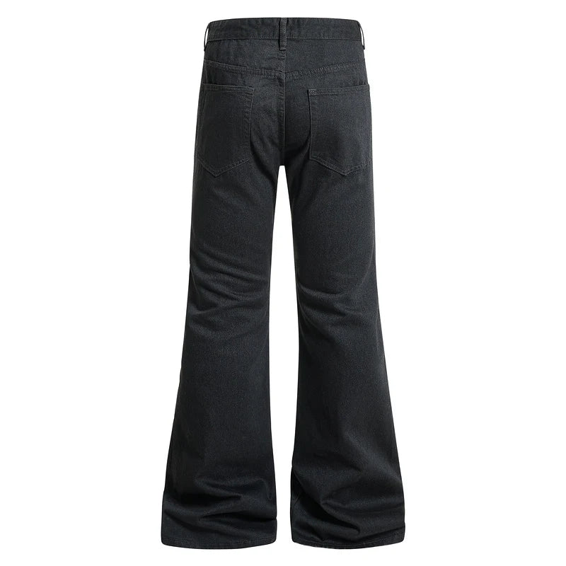 Y2K Buckle Decoration Micro Flared Jeans
