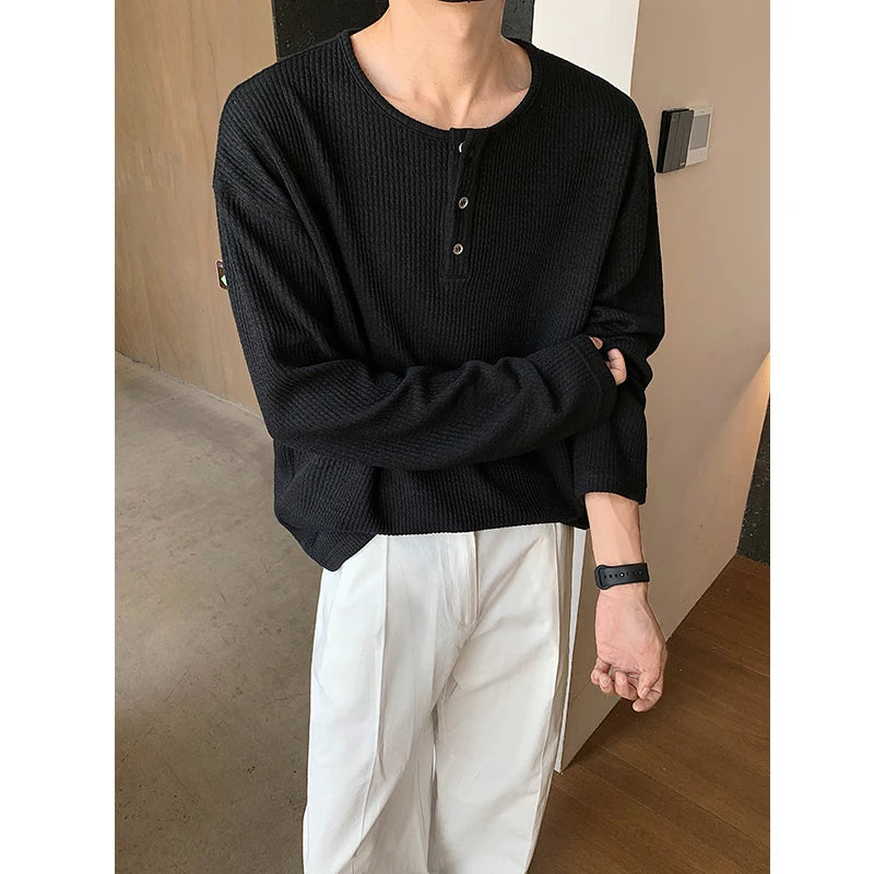 Y2K Button Up Long Sleeve Knitted Top