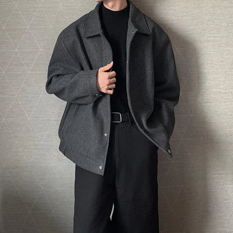 Y2K Buttoned Lapel Outerwear Coat Jacket