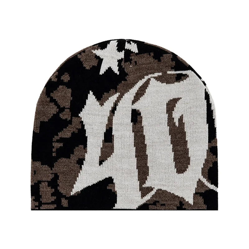 Y2K Camo 40 Graphic Beanie