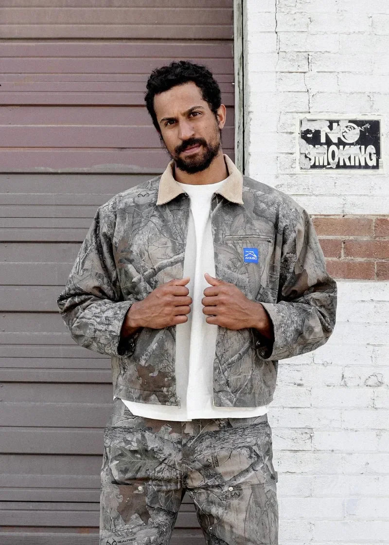 Y2K Camo Long Sleeve Bomber Jacket