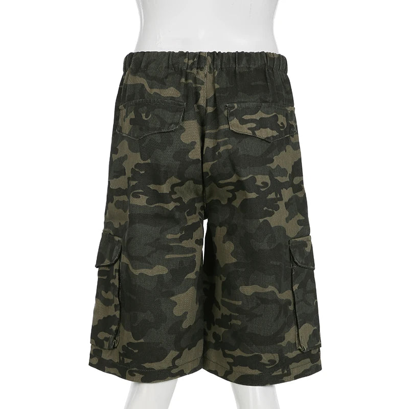 Y2K Camouflage Cargo Jorts