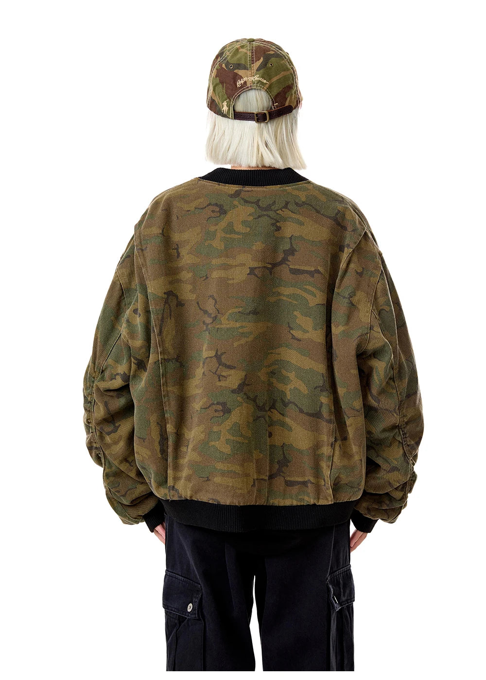 Y2K Camouflage Flight Bomber Jacket