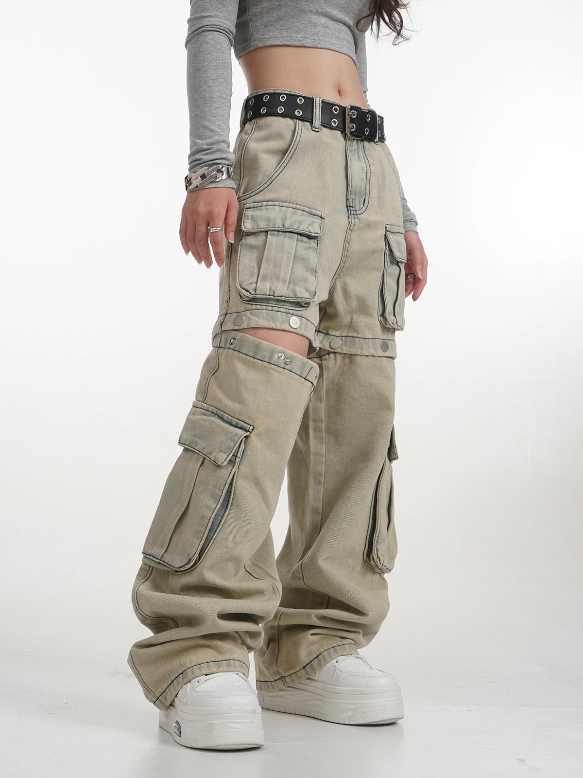 Y2K Cargo Baggy Khaki Jeans