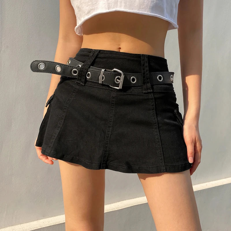 Y2k Cargo Denim High Waist Mini Skirt 1918