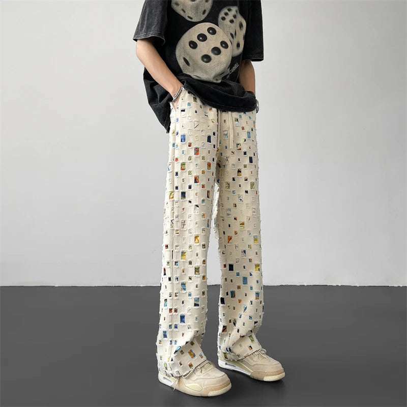 Y2K Checker Plaid Sweatpants Jogger