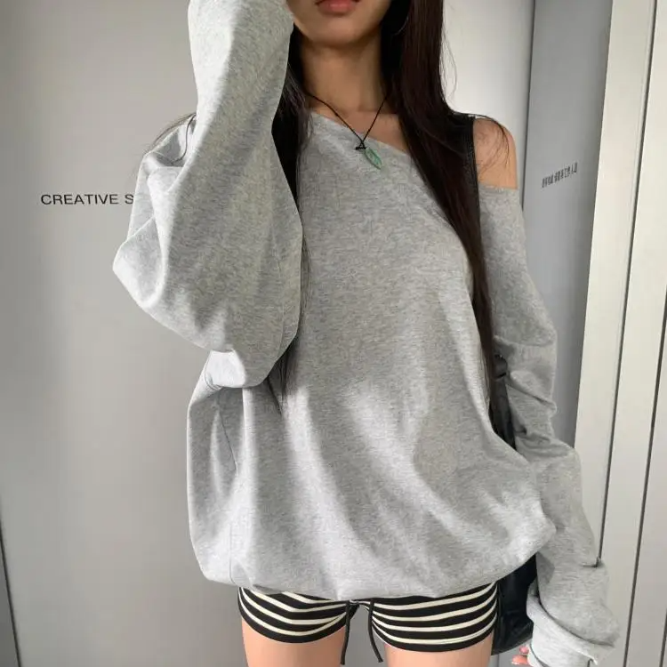 Y2K Chic Off Shoulder Long Sleeve Top