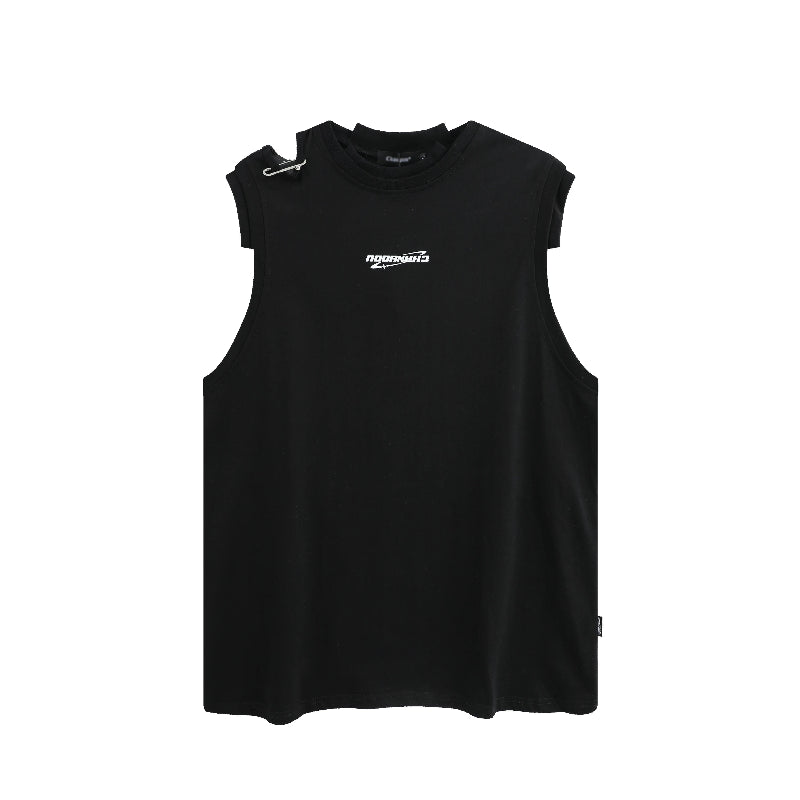 Y2K Clipped Tank Top