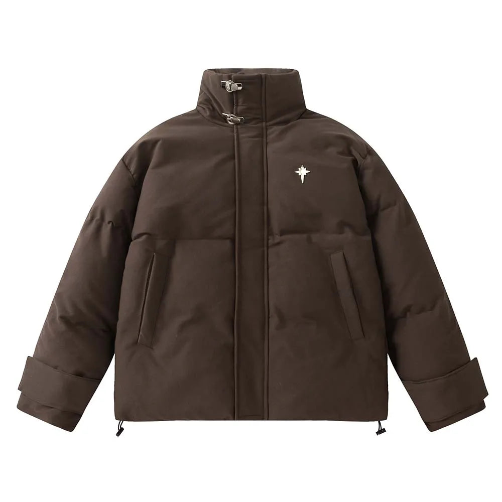 Y2K Collared Padded Puffer Jacket Coat