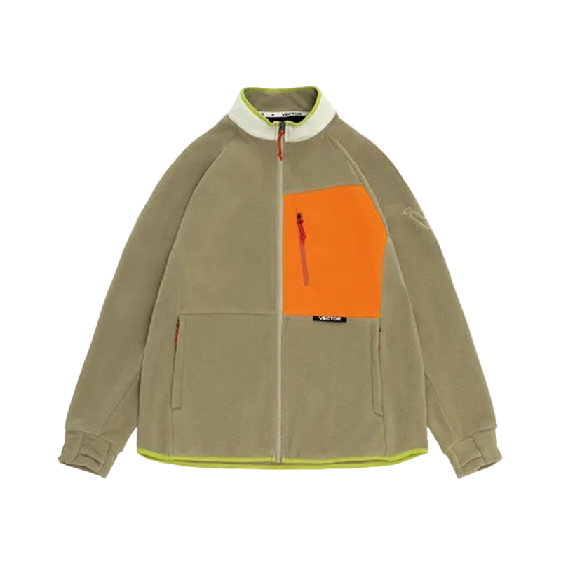 Y2K Contrast Fleece Jacket