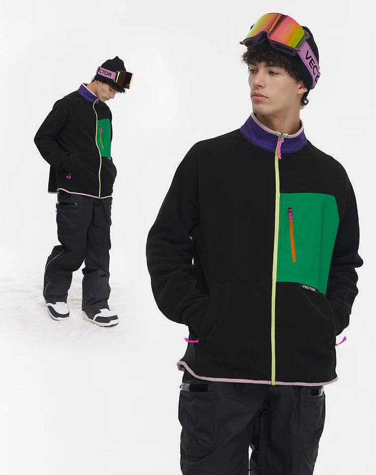 Y2K Contrast Fleece Jacket