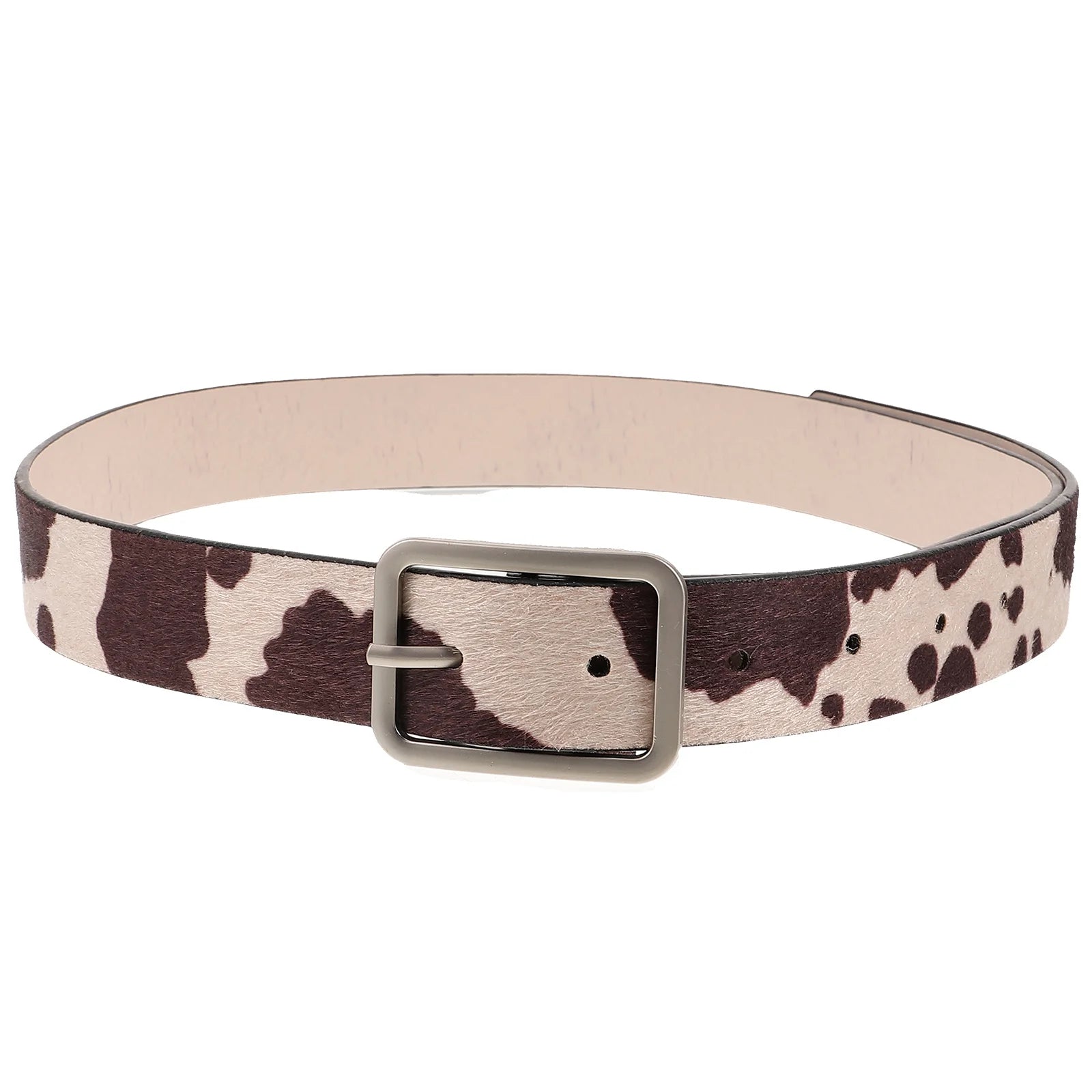 Y2K Cow Print Pu Belt