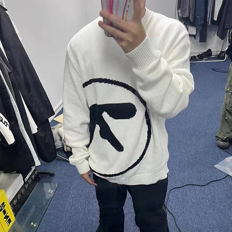 Y2K Cream Knitted Sweater