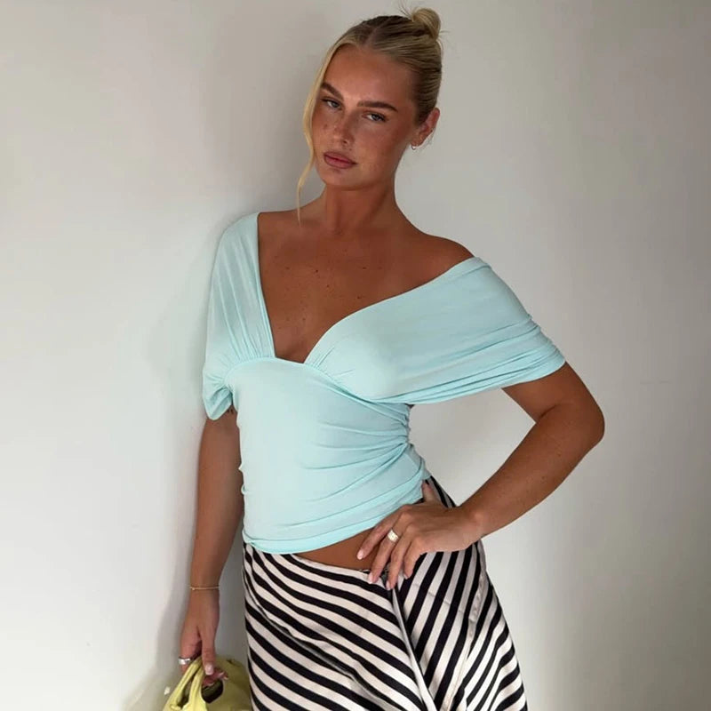 Y2K Cropped Low Cut Backless Halter Top