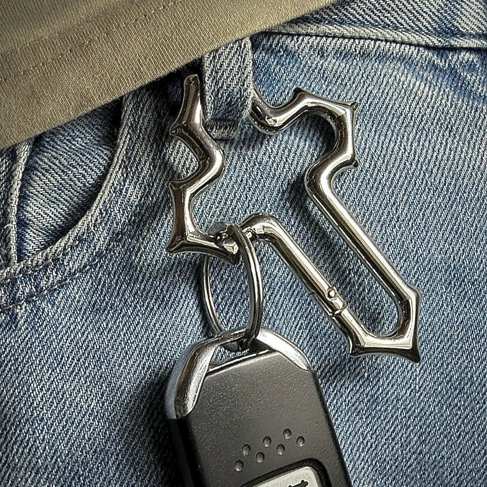 Y2K Cross Carabiner Keychain