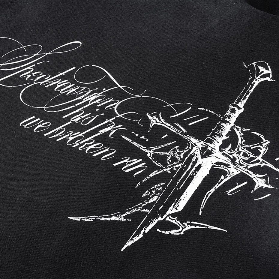 Y2K Cross Dark Gothic Full Zip Up Hoodie