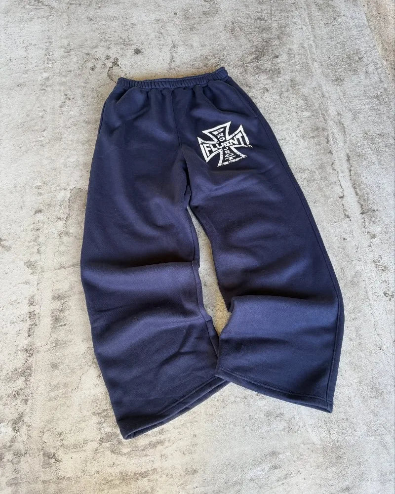 Y2K Cross Straight Leg Sweatpant Joggers