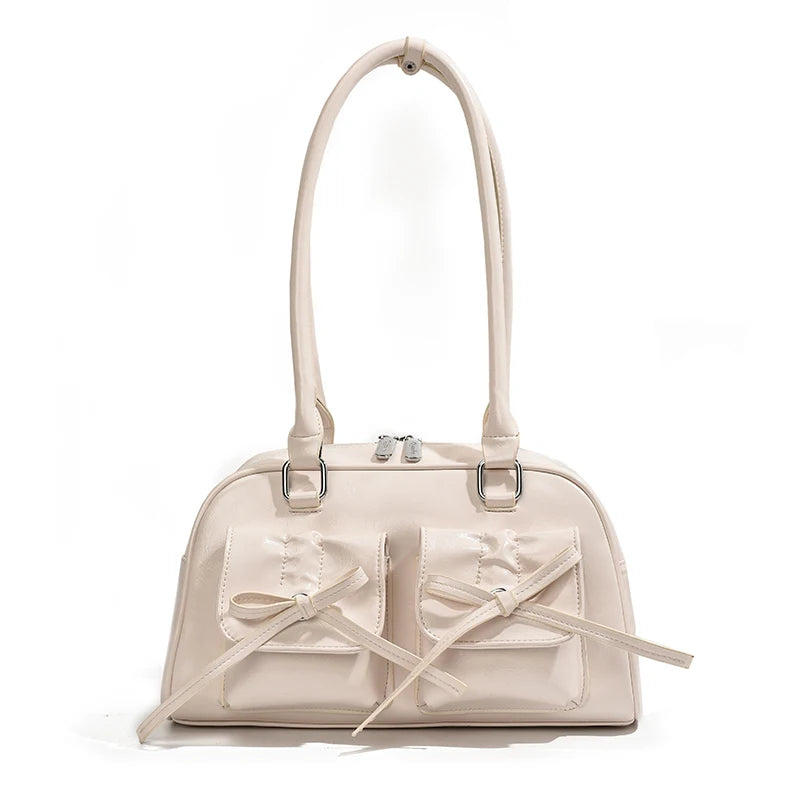 Y2K Cute Bow Tie Underarm Handbag