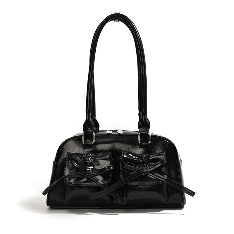 Y2K Cute Bow Tie Underarm Handbag