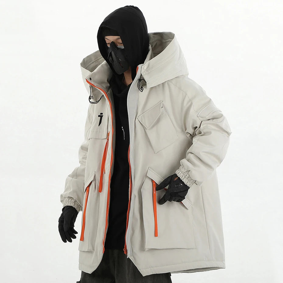 Y2K Cyber Tactical Parka Coat Jacket
