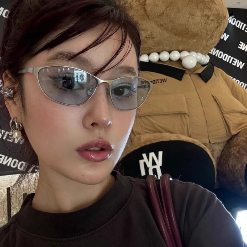 Y2K Dainty Cat Eye Futuristic Sunglasses