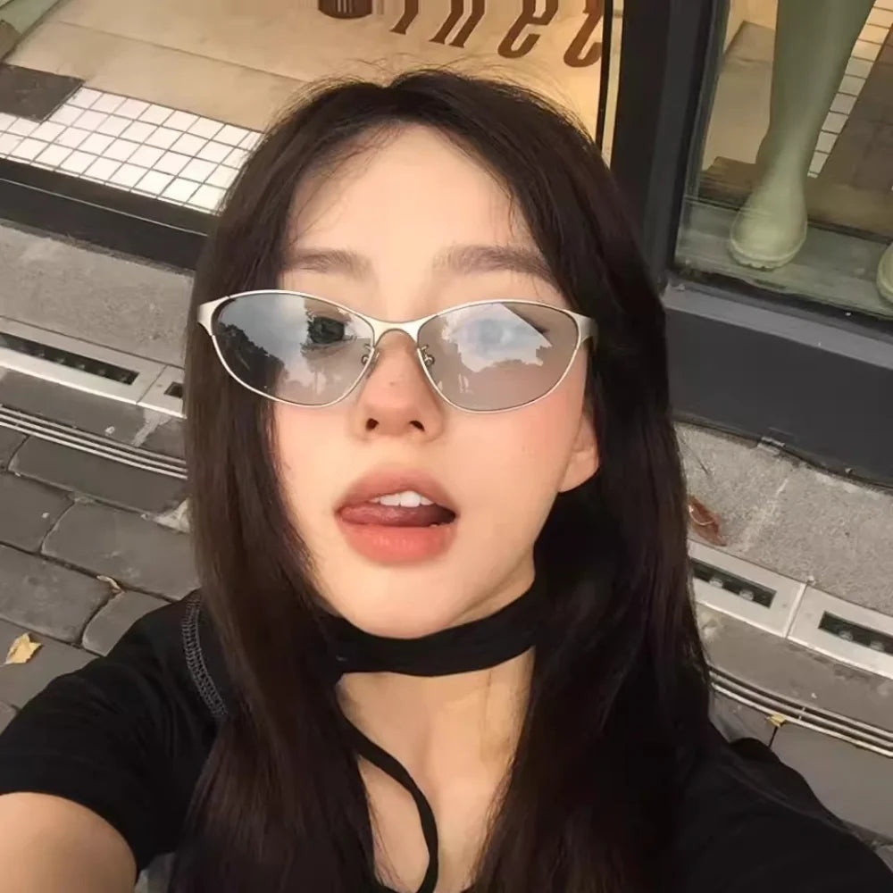 Y2K Dainty Cat Eye Futuristic Sunglasses