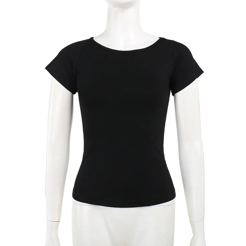 Y2K Dark Angel Graphic Mesh Baby Tee