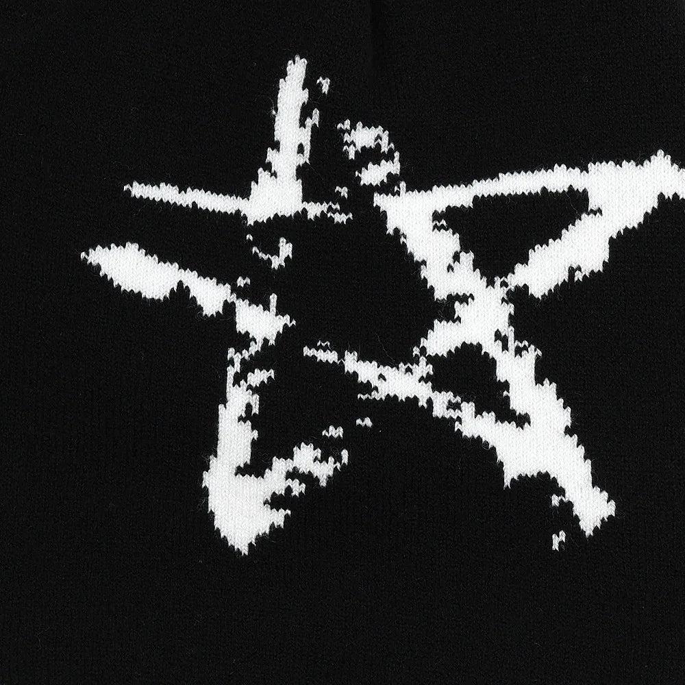 Y2K Deep Ascent Star Graphic Beanie