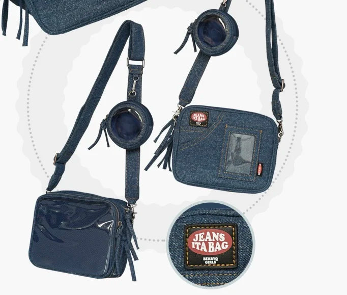 Y2K Denim Messenger Handbag