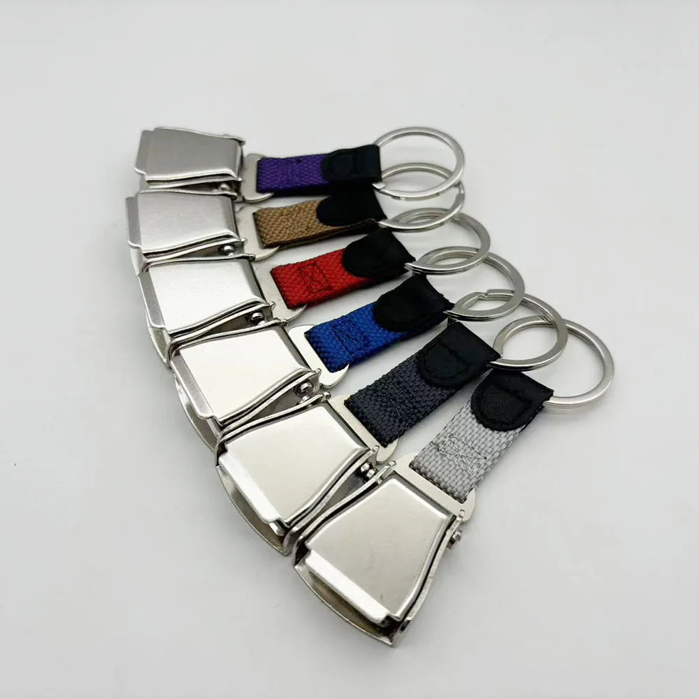 Y2K Detachable Mini Plane Safety Seatbelt Plane Belt Loop Keychain