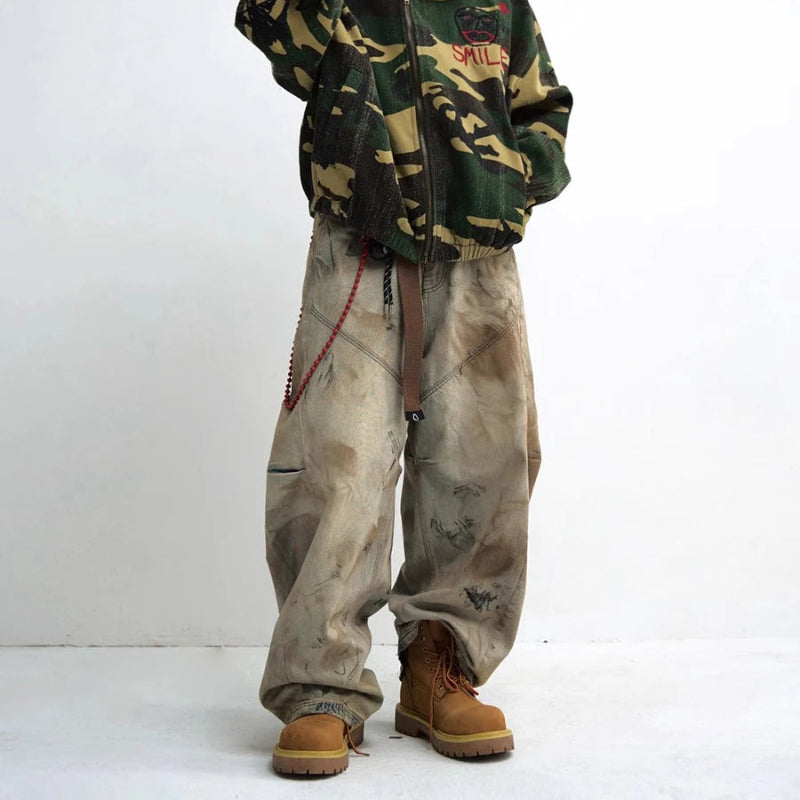 Y2K Dirty Wash Baggy Jeans
