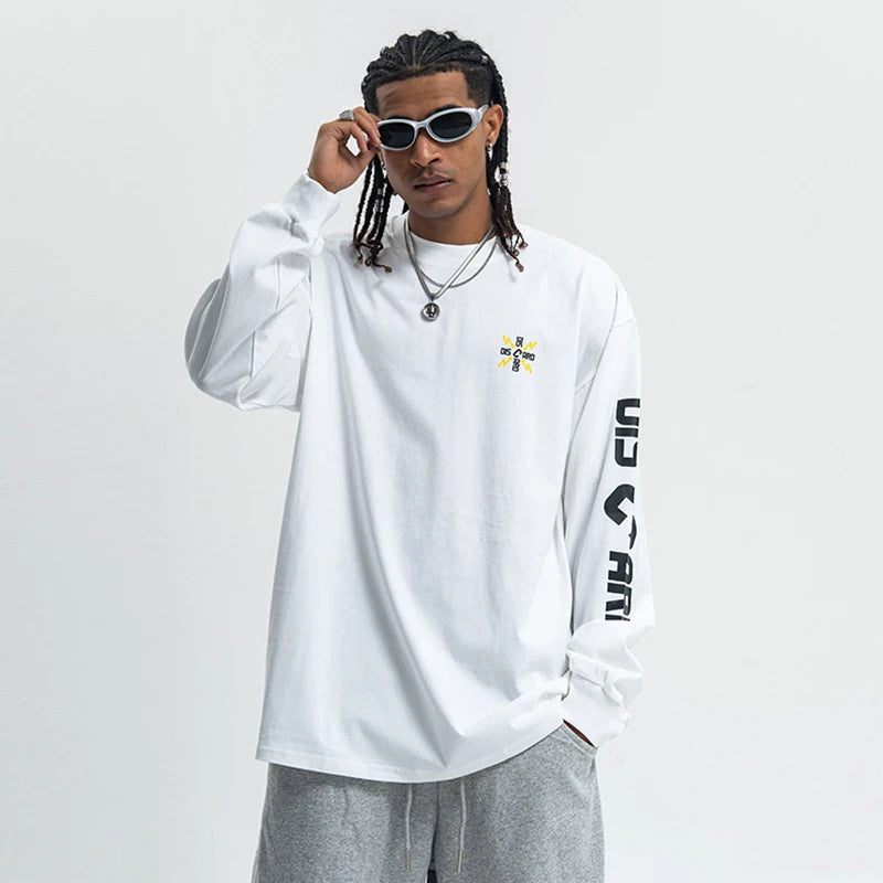 Y2K "Discard" Graphic Long Sleeve Top