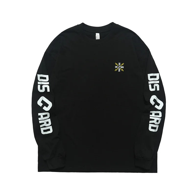 Y2K "Discard" Graphic Long Sleeve Top
