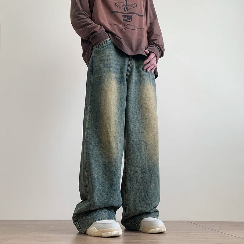 Y2K Distressed Vintage Straight Leg Jeans