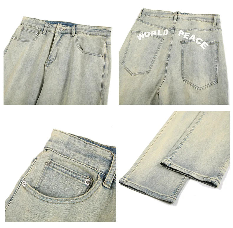 Y2K Distressed Washed Baggy Jeans